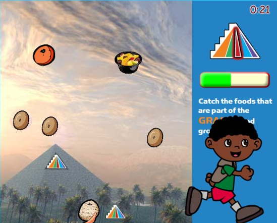 Screenshot of  Falling Food Arcade Game